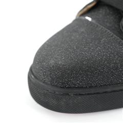 CHRISTIAN LOUBOUTIN Vieira Black Glitter Sneaker Sz 38.5 3200165BK01